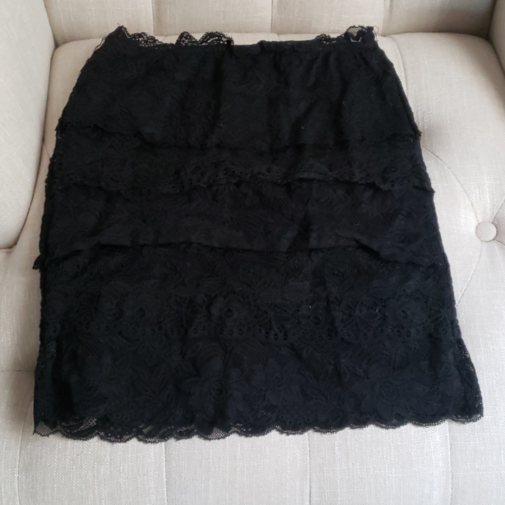 Black mini skirt